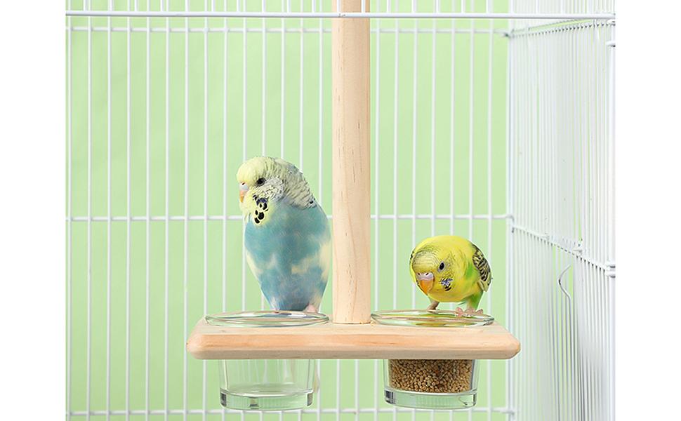 木製ケージ止まり木付き【未使用】 Amazon | Dfyiq 鳥かごの止まり木、ケージ用の鳥の止まり木