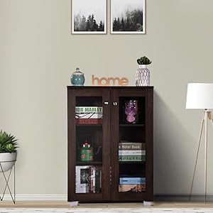DeckUp Awana Book Shelf/Display and Storage Unit (Walnut, Matte Finish SPN-FOR1