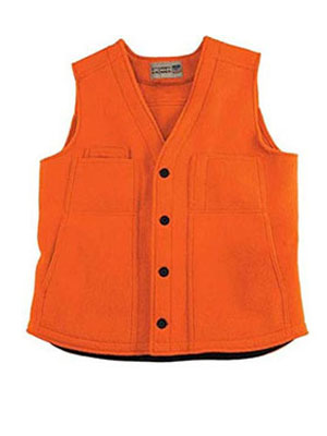 mbt⭐︎Design Button Vest Stormy Kromer Button Vest - Blaze Orange, X-Large at Amazon