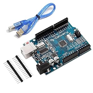 AZDelivery ATmega328P CH340 Microcontroller Board 16MHz 5V ATmega328, with USB Cable Arduino