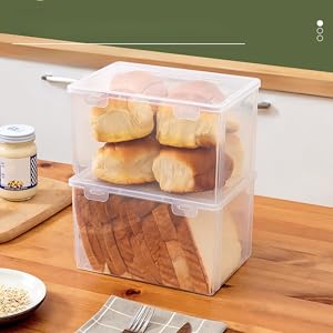 パン冷蔵庫 Amazon｜BIUDECO パン箱 プラスチック製キッチンブレッドケース 透明