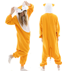 Amazon Com Fox Plush One Piece Adult Pajamas Plus One Piece Cosplay Animal Costume For Women Men Clothing
