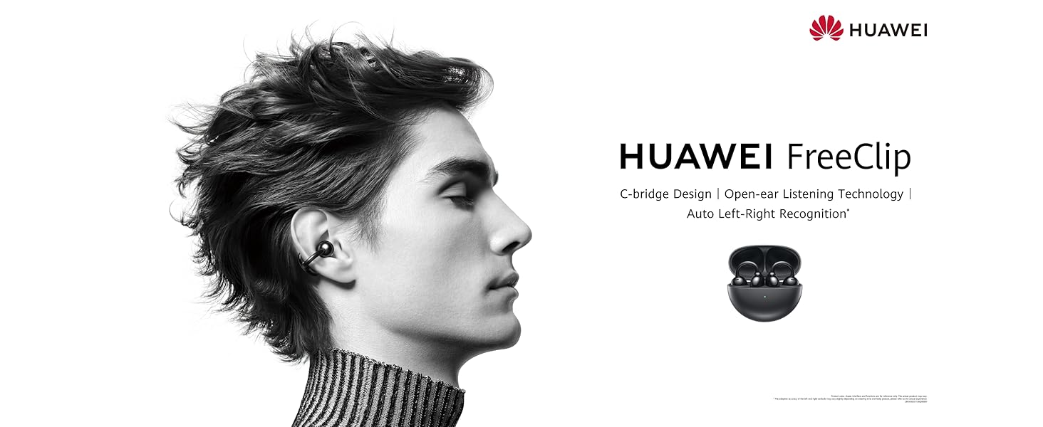 HUAWEI FreeClip ブラック HUAWEI FreeClip Wireless Earbuds - Open Ear Bluetooth