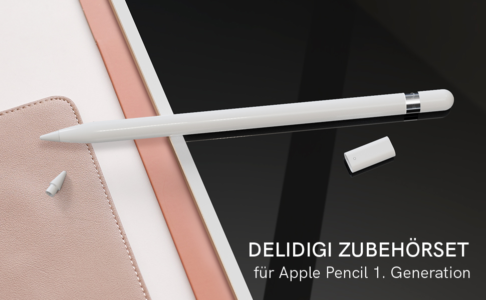 Delidigi iPencil Kappe Ladeadapter und Spitze Ersatz Nibs Zubehör Set für Apple