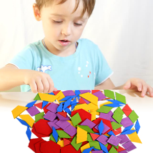 Classic Gearazo Wooden Pattern Foam Blocks Geo Boards For Kids Learning Toys Ages 5-7 Math 24 Card