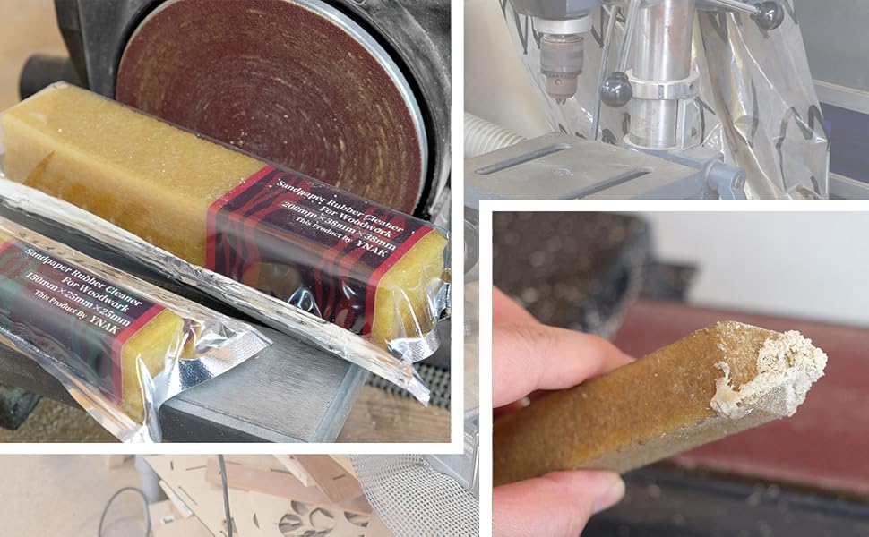 Amazon YNAK ベルトサンダー ベルト クリーナー ゴム製 サンドペーパー 研磨ベルト 目詰まり 消しゴム (200mm×38mm