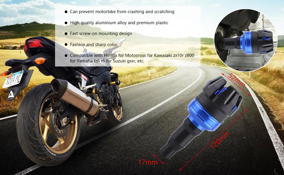 VGEBY Motorcycle Frame Slider Crash Pad Collision Falling