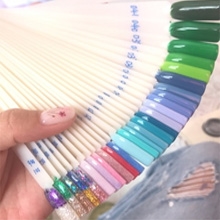 False Nail Sticks Polish Board Nail Polish Practice Display Art Tips with Metal Split Ring