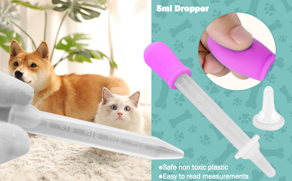 MEIBAI Pet Medical Feeding Kit Pet Pill/Tablet Syringe Cat Pill Popper
