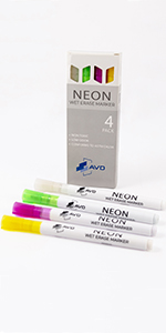 glass neon wet erase markers 