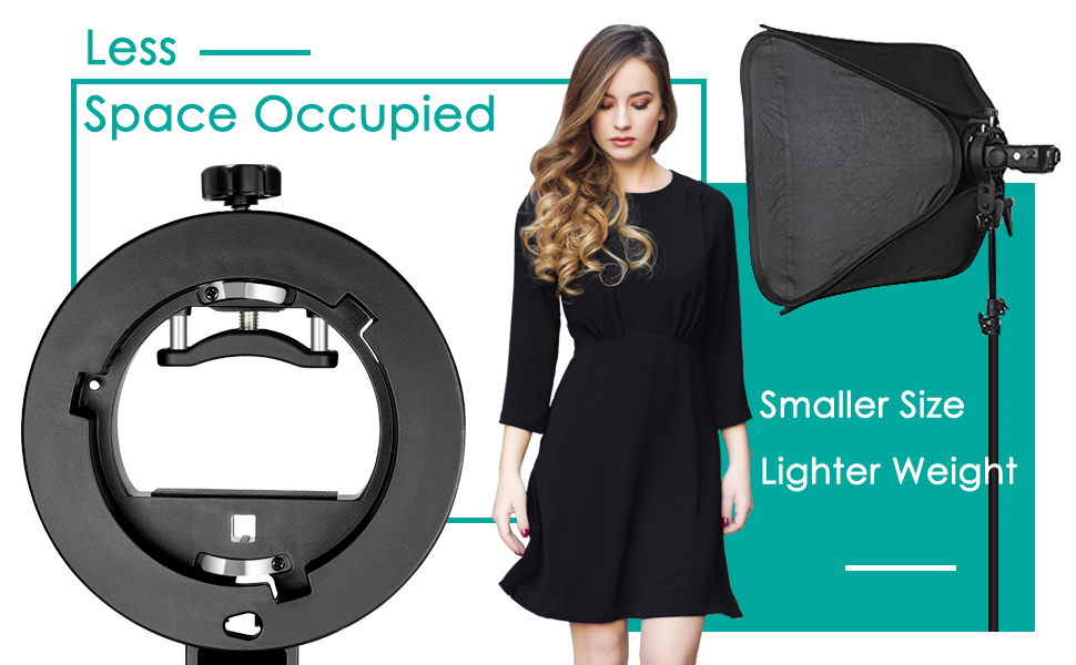 NEEWER S Type Bracket Holder with Bowens Mount for Square Head Flash