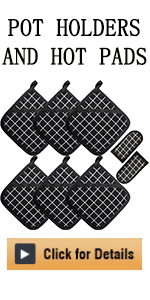 Pot Holders Hot Pads Black