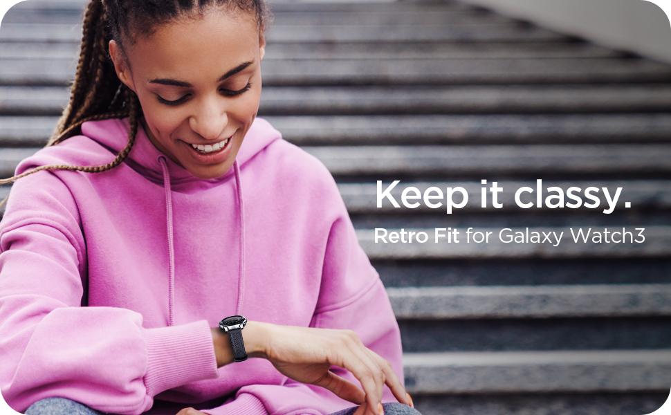 Spigen Retro Fit Designed for Galaxy Watch 4 Strap 44mm/40mm, Galaxy