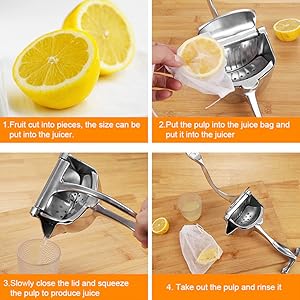 Amazon | fannybuy しぼり器 ハンドジューサー フルーツ絞り器