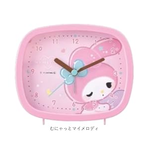 Amazon.co.jp｜スクエアライトクロック マイメロディ むにゃっと