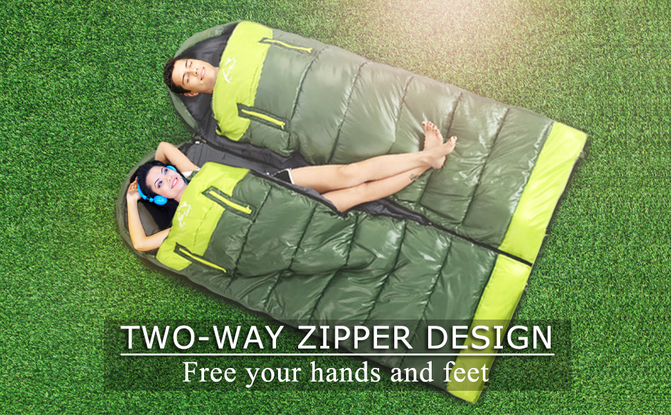 0 Degree Wearable Sleeping Bag for Adults Compact Lightweight Cold Weather Mummy Sleeping Bags
