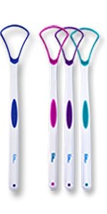 4 Silicone Tongue Scrapers