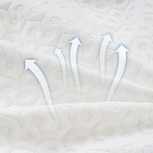BedStory Memory Foam Pillow, Cooling Gel Pillows for Sleeping, Cervical Bed Pillow for Neck Pain Orthopedic - Side Back Stomach Sleepers, Removable Washable Cover & Ventilated Design (40X60X13CM) 16 the pillow case is ultra soft and breathable