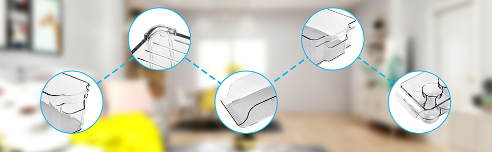 Amazon.com: Cadriy Set Of 11 Refrigerator Organizer Bins - 4 Large and 5 Small Stackable Fridge