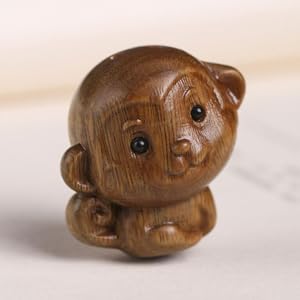 Amazon.com: DECHOUS Wooden Monkey Statue, Mini Monkey Figurines