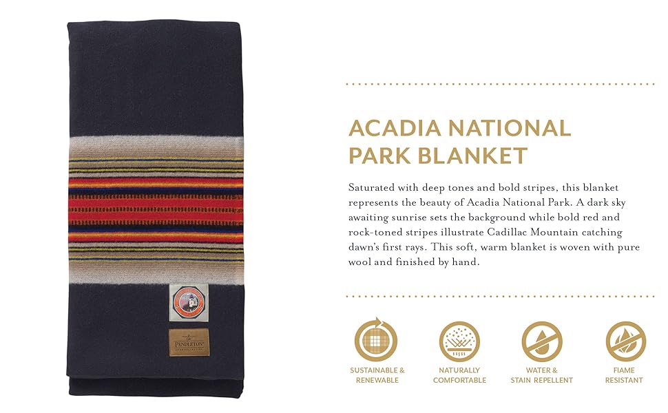 Pendleton, National Parks Blanket, Acadia Black, Queen