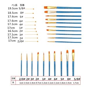 Amazon.co.jp: DFsucces 画材筆 ペイントセット ブラシ アクリル