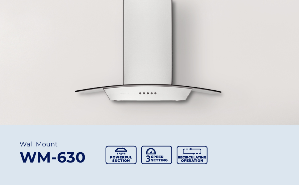Hauslane Chef Series Range Hood 36" WM630 Wall Mount