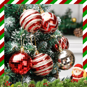 Hooks for Christmas balls included to make hanging easier.