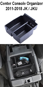 Center Console Organizer Tray for 2011-2018 Jeep Wrangler JK and JKU  Armrest Storage box