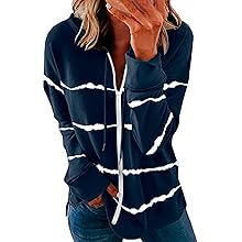 Hoodie Damen Mit Kapuze Gestreift
