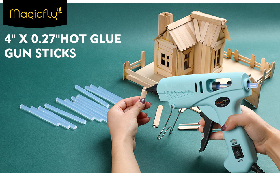 Magicfly 300 x 7 mm, Hot Adhesive Glue Sticks For Transparent Glue Gun