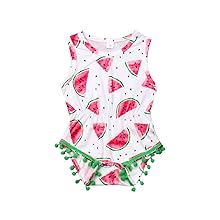 Summer Watermelon Tassle Romper