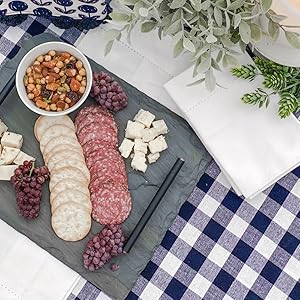 Cotton Rectangle Tablecloth Navy