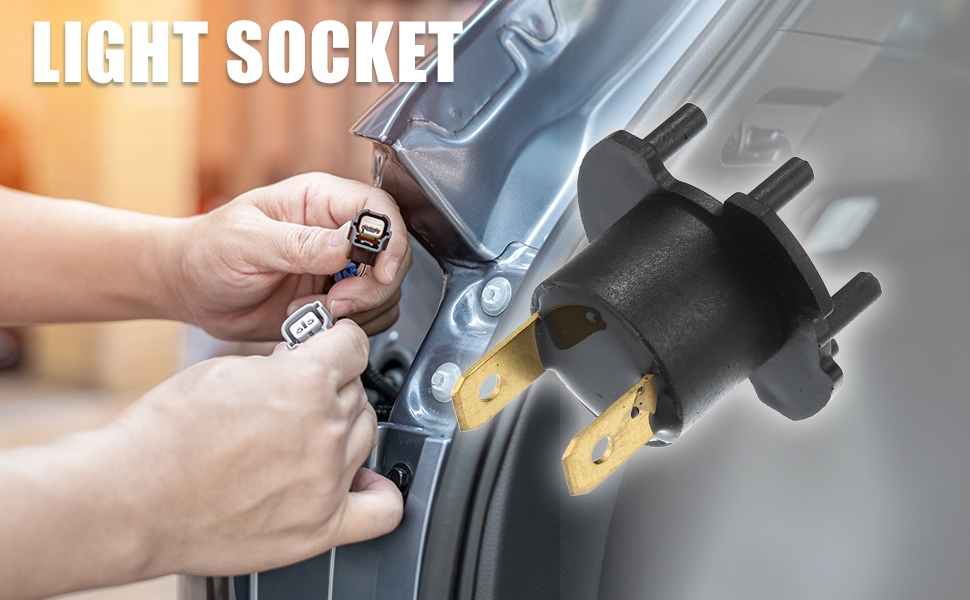 Amazon.com: A ABSOPRO Headlight Headlamp Bulb Socket Adapter