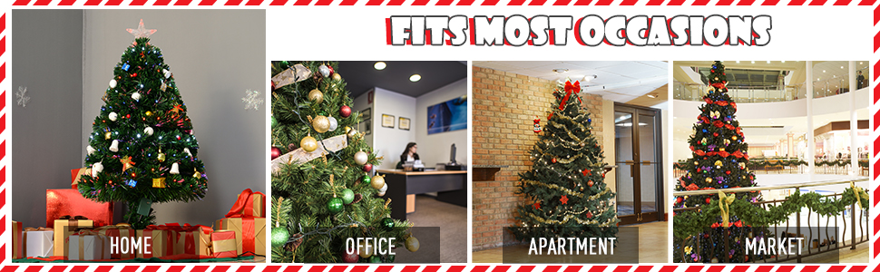 Amazon.com: HOMCOM - Árbol artificial de Navidad, de fibra óptica LED
