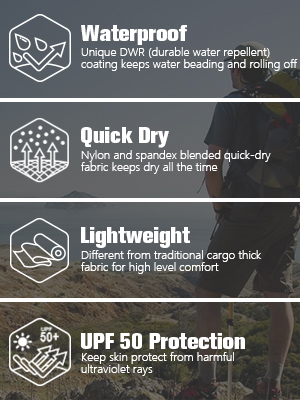 Mens Casual Hiking Shorts Elastic Waist Lightweight Water Resistant Quick Dry Cargo Outdoor Fishing