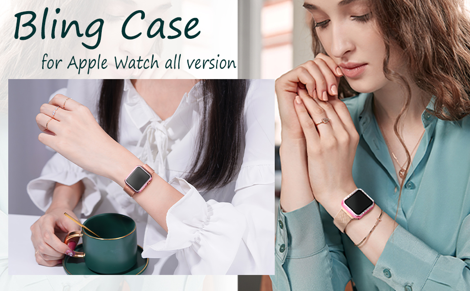 【2 Pack】 Easuny Hard Case Cover Design for Apple Watch 44mm