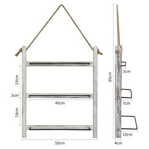 OROPY Toallero de Pared de 50 cm de Ancho, 3 Niveles Escalera ...