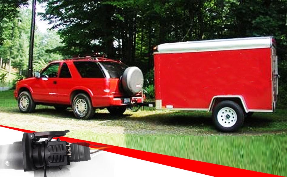 COROTC 7 Way to 4 Way 5 Way Trailer Light Adapter, 7 Pin