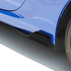 Black Carbon Fiber PP Universal Rear Side Skirt Winglets Diffusers