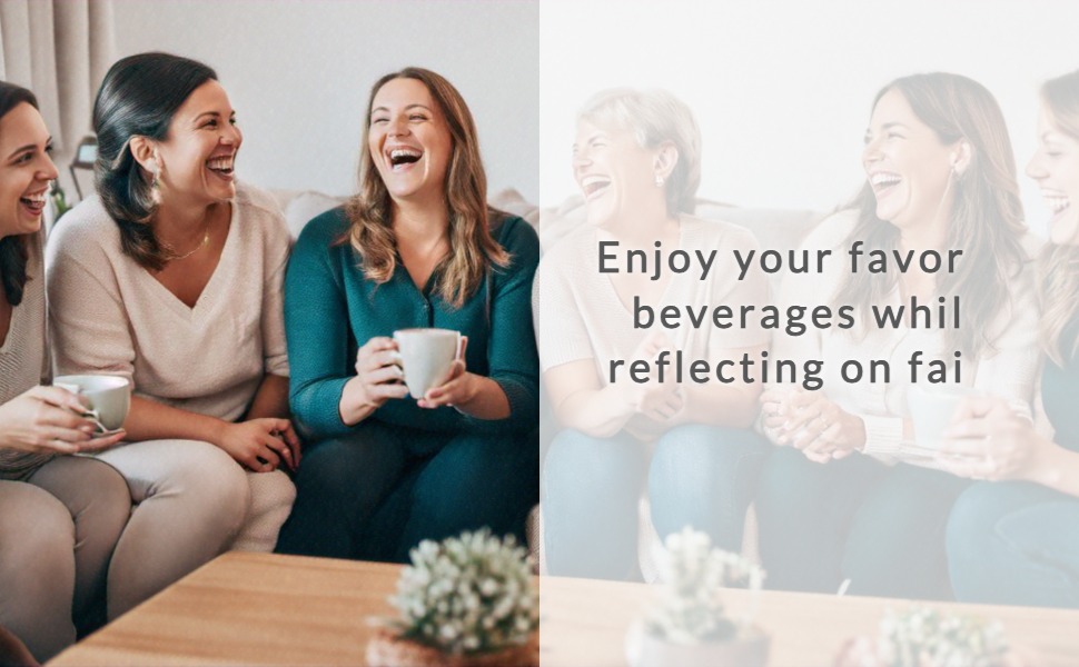 Happiness is a Cup of Coffee & My Bible Mug - Ceramic Christian Gift for Women - Image 4