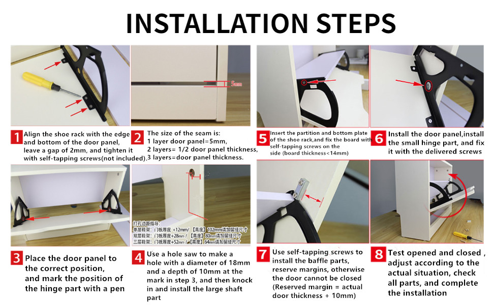 2pcs Shoes Drawer Hinges, Stainless Steel Turing Rack