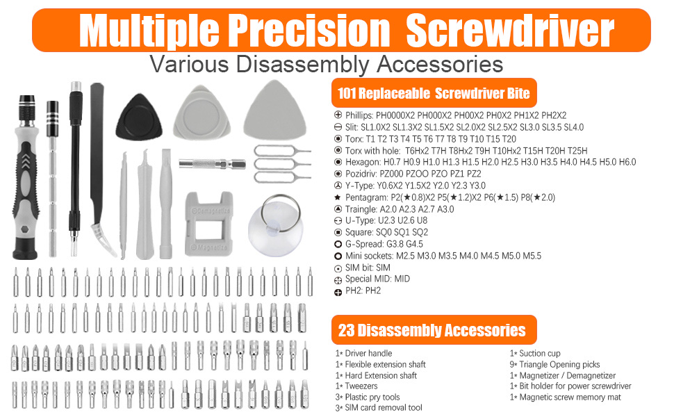Precision Screwdriver Set Mini 124 in1 Professional Screw