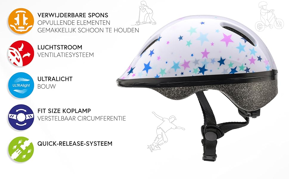 meteor® fietshelm kinderhelm MTB scooter helm helmet voor downhill