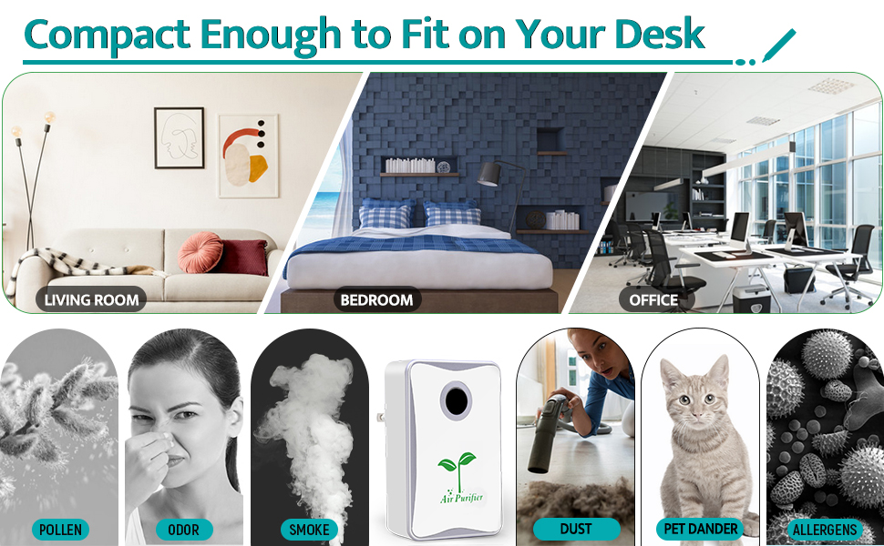 Belita Amy Air Purifier, Plug in Air Purifier for Home Mini