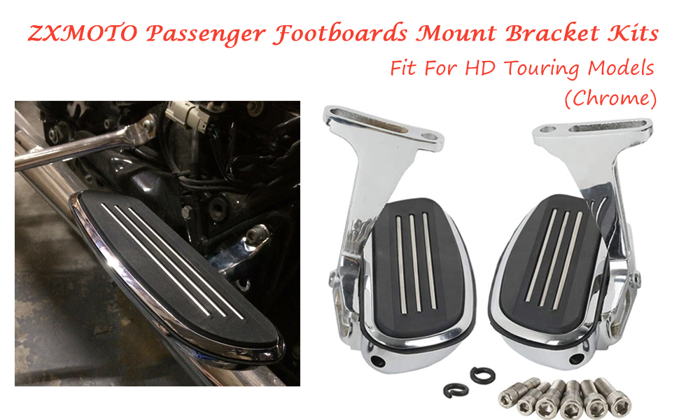 Amazon.com: ZXMOTO Motorcycle Passenger Floorboards, Chrome