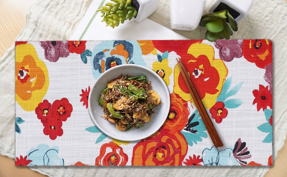 table mats set of 4 plastic place fall round dining man teles para mesa placemats settable