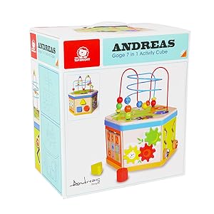 wooden activity cube