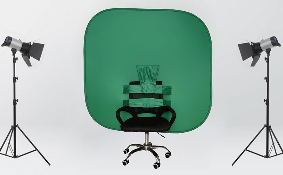 SquareShaped Collapsible Green Screen Background Backdrop