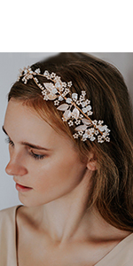 Rose Gold Bridal Headband